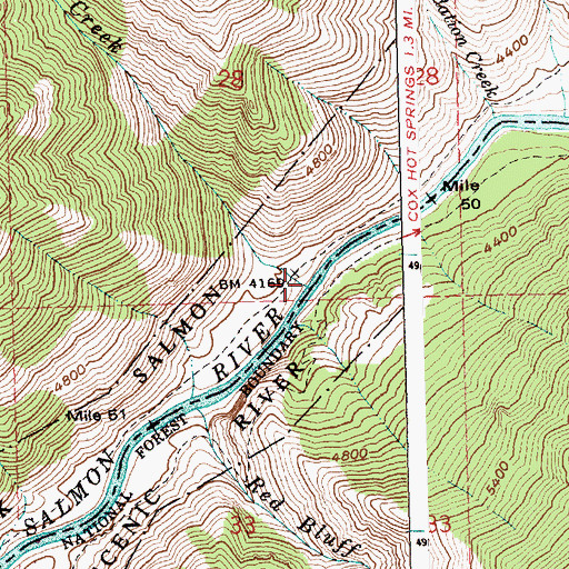 Topographic Map of Bacon Creek, ID