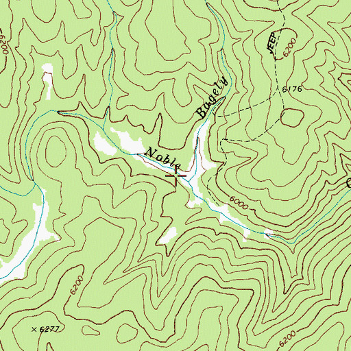 Topographic Map of Bagely Creek, ID