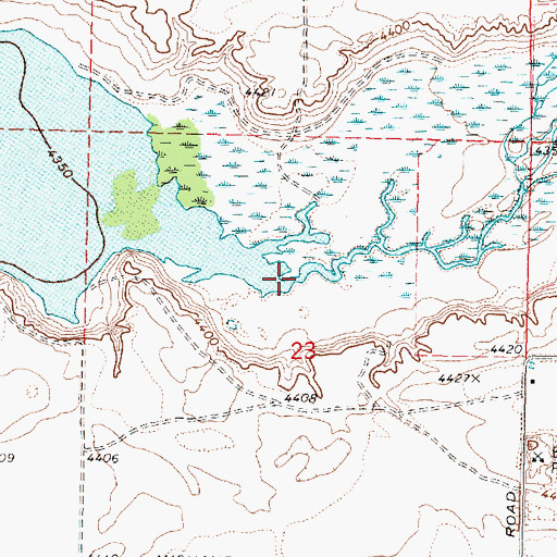 Topographic Map of Bannock Creek, ID