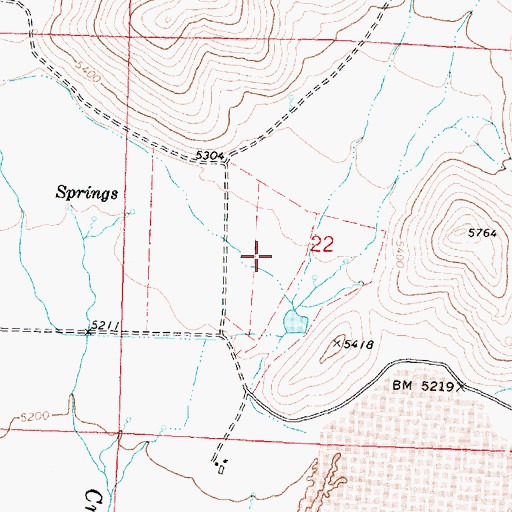 Topographic Map of Barn Canyon, ID