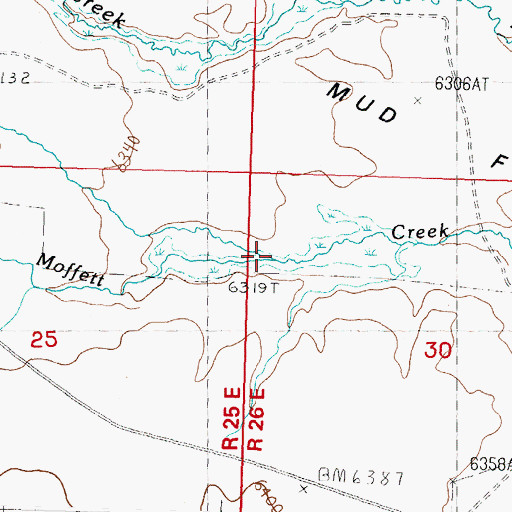 Topographic Map of Barney Creek, ID