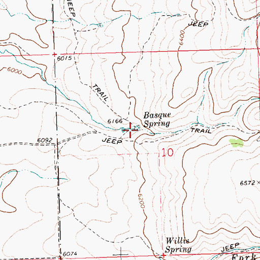 Topographic Map of Basque Spring, ID