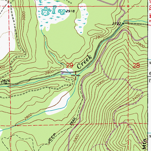 Topographic Map of Bath Creek, ID