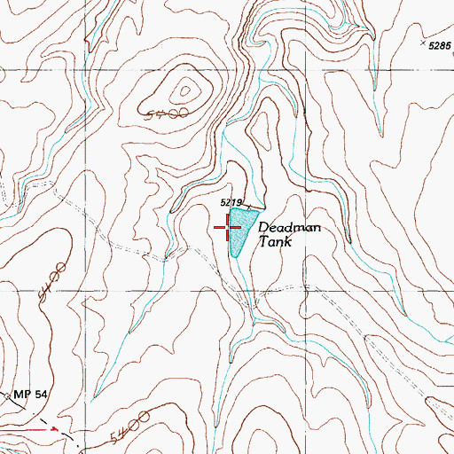 Topographic Map of Deadman Tank, AZ