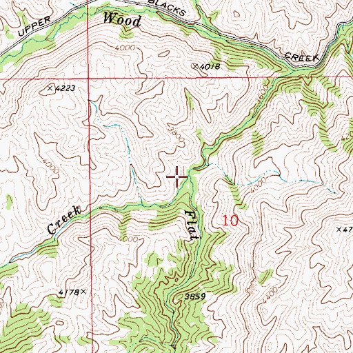 Topographic Map of Bender Creek, ID