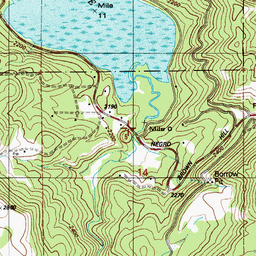 Topographic Map of Benewah Creek, ID