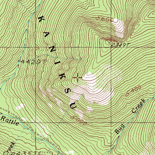 Topographic Map of Benning Lookout (historical), ID