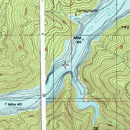 Topographic Map of Benton Creek, ID