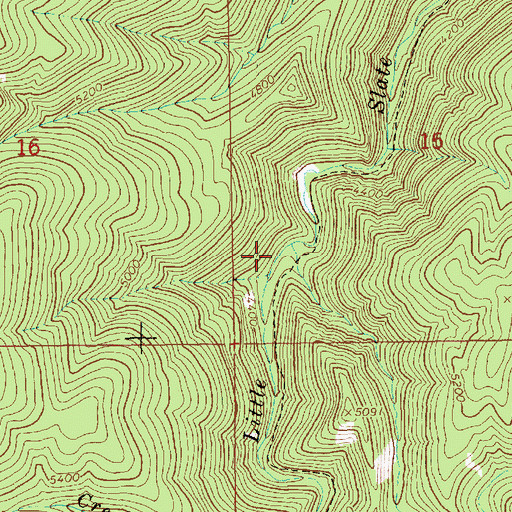 Topographic Map of Big Boulder Creek, ID
