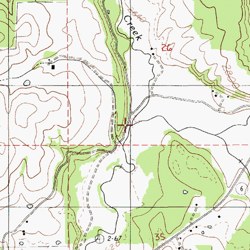 Topographic Map of Big Creek, ID