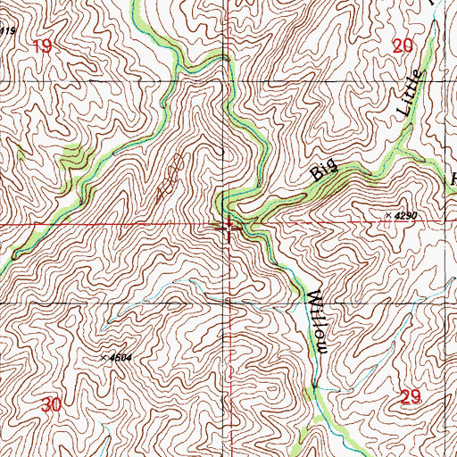 Topographic Map of Big Horse Creek, ID