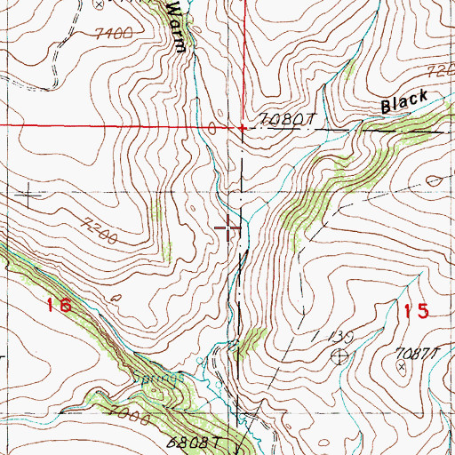 Topographic Map of Big Spring, ID
