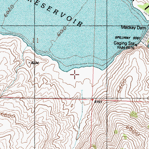 Topographic Map of Black Daisy Canyon, ID