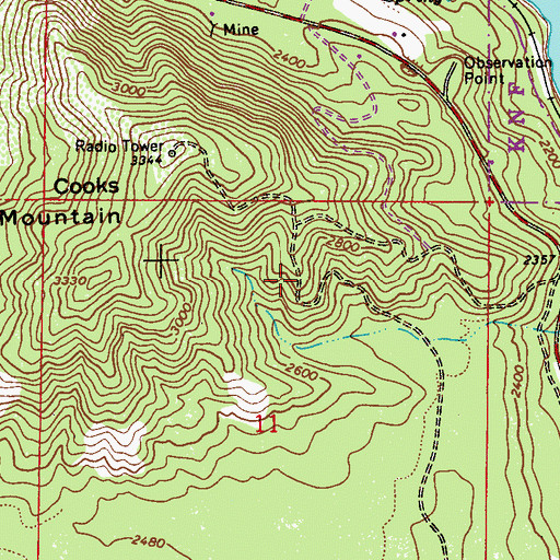 Topographic Map of Bodie Canyon Mine, ID