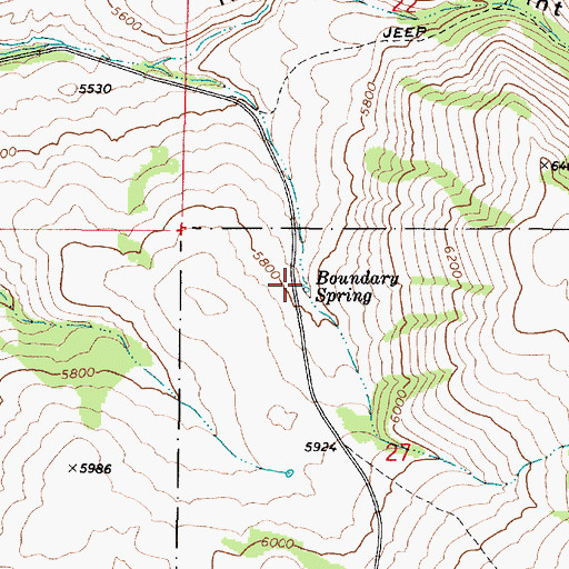 Topographic Map of Boundary Spring, ID