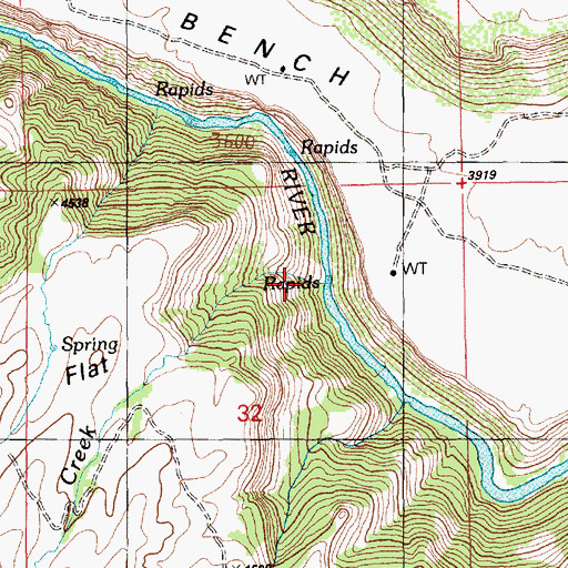 Topographic Map of Bounds Creek, ID