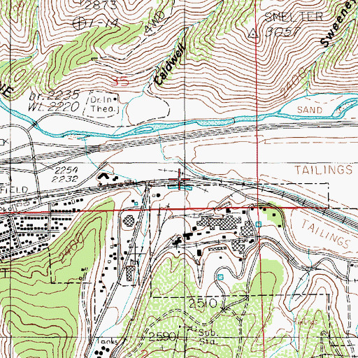 Topographic Map of Bradley Siding, ID