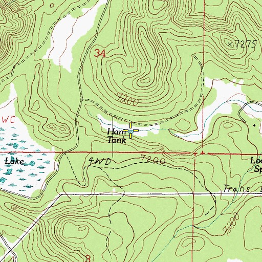Topographic Map of Ham Tank, AZ