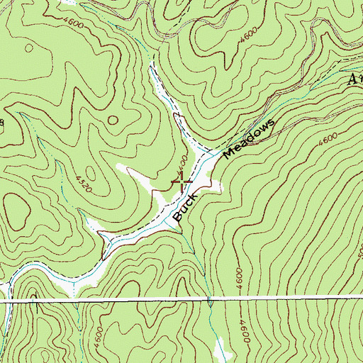 Topographic Map of Buck Meadows, ID