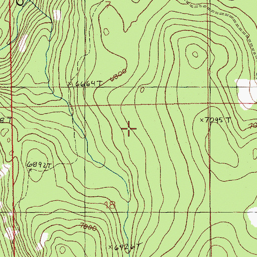 Topographic Map of Burnt Log Trail, ID