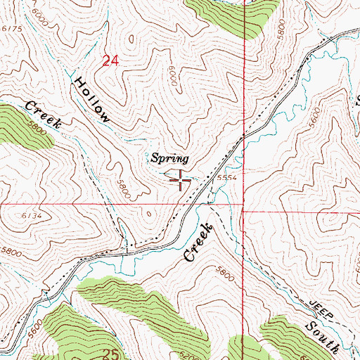 Topographic Map of Calf Hollow, ID