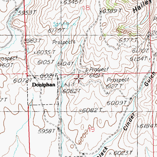 Topographic Map of Camas Mine, ID