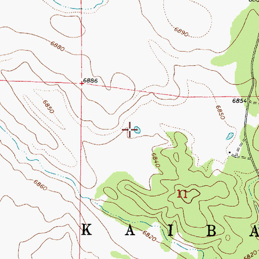 Topographic Map of Kilgore Tank, AZ