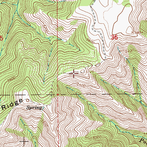 Topographic Map of Camp Howard Ridge, ID