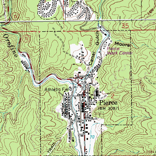 Topographic Map of Canal Gulch, ID