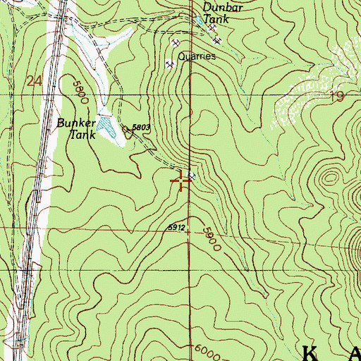 Topographic Map of Lawson Mine, AZ