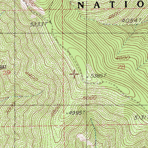 Topographic Map of Cedar Mountain Trail, ID