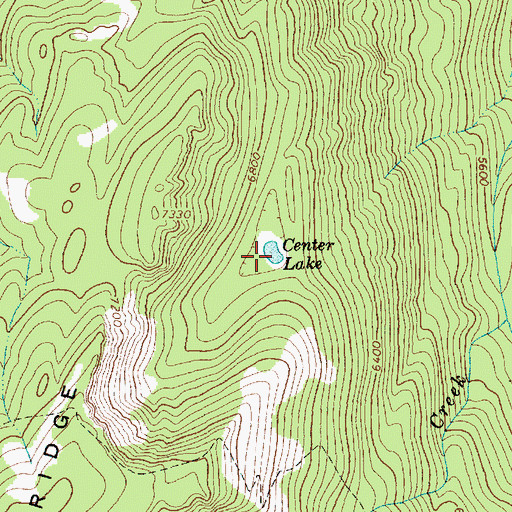 Topographic Map of Center Lake, ID