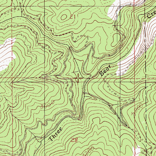 Topographic Map of Chambers Creek, ID