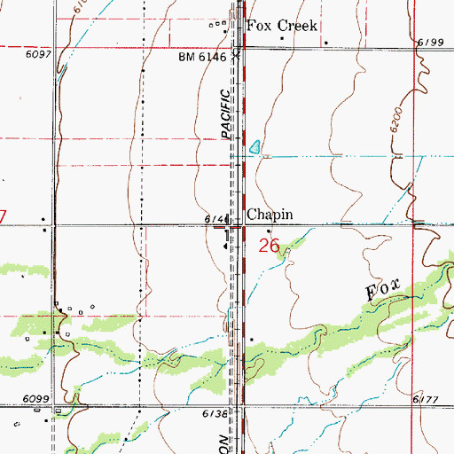 Topographic Map of Chapin, ID