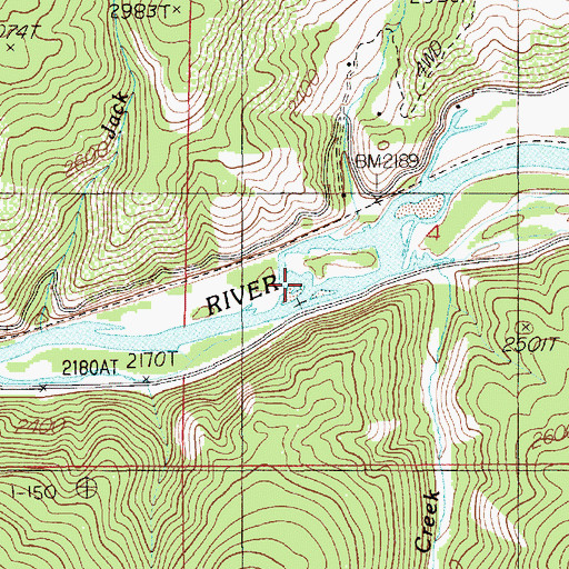 Topographic Map of Charley Creek, ID