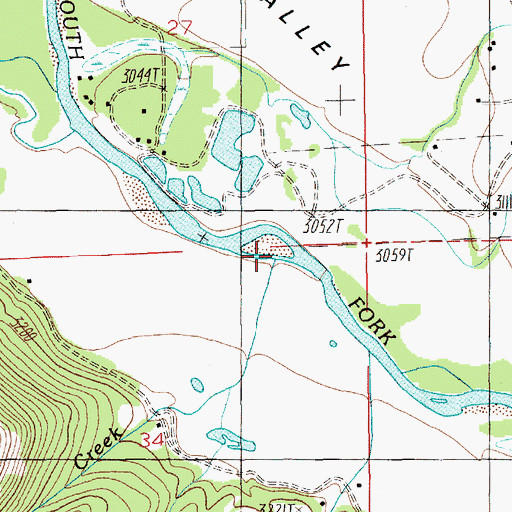 Topographic Map of Charters Creek, ID