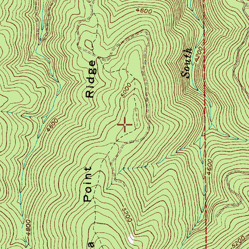 Topographic Map of China Point Ridge, ID