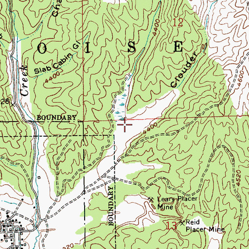 Topographic Map of Clouder Gulch, ID