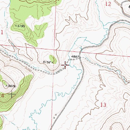 Topographic Map of Coal Banks Creek, ID