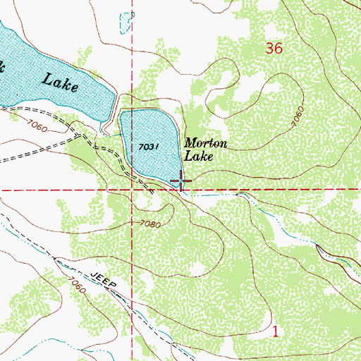 Topographic Map of Morton Dam, AZ