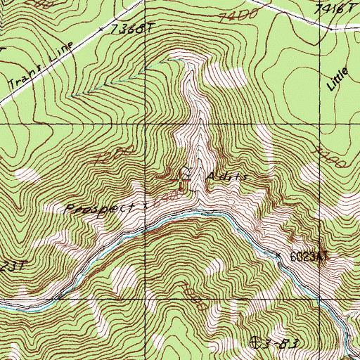 Topographic Map of Cobalt Mine, ID