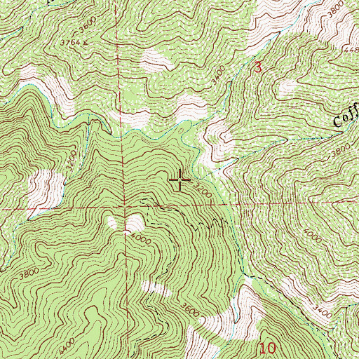 Topographic Map of Coffee Creek, ID