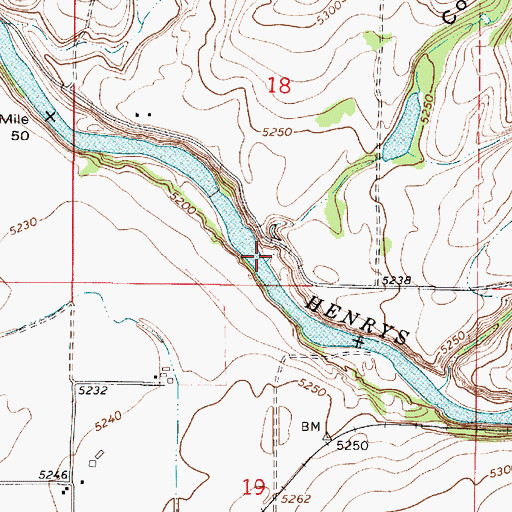 Topographic Map of Coleman Canyon, ID