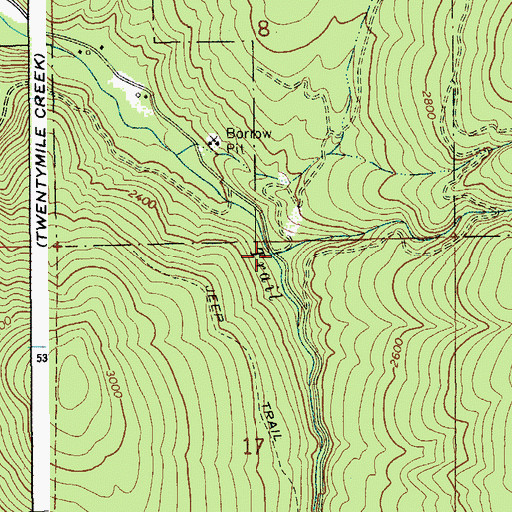 Topographic Map of Contrary Creek, ID