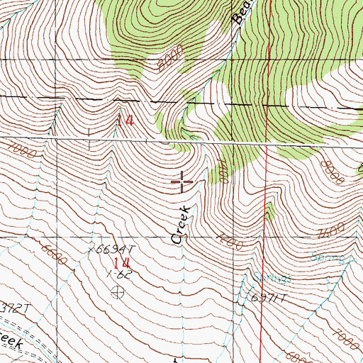 Topographic Map of Cooney Canyon, ID