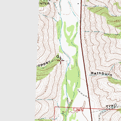 Topographic Map of Copper Gulch, ID