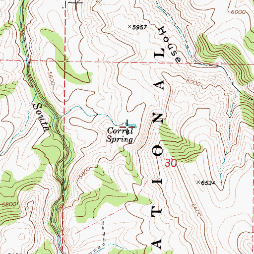 Topographic Map of Corral Spring, ID