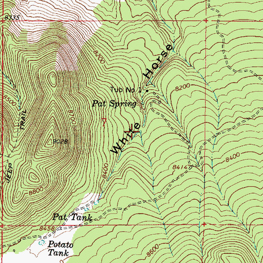 Topographic Map of Pat Tank, AZ