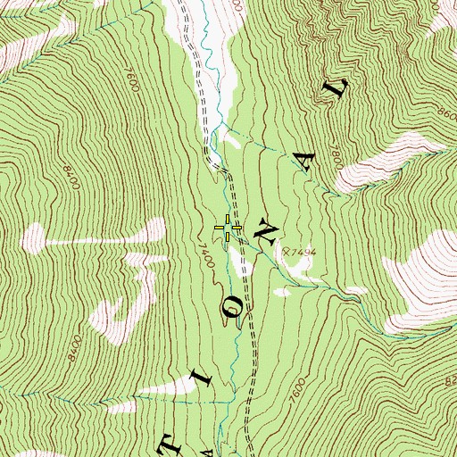 Topographic Map of Cougar Canyon, ID