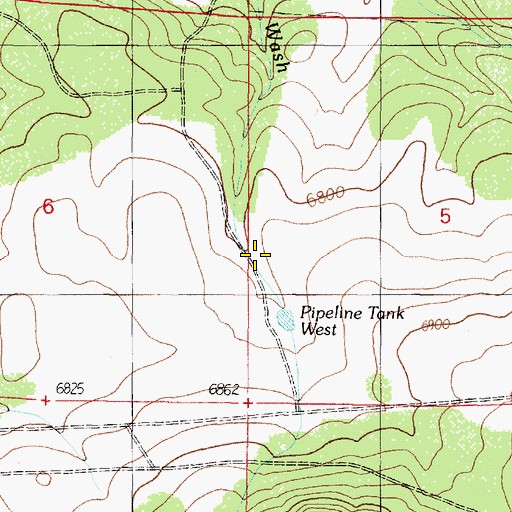 Topographic Map of Pipeline Tank West, AZ